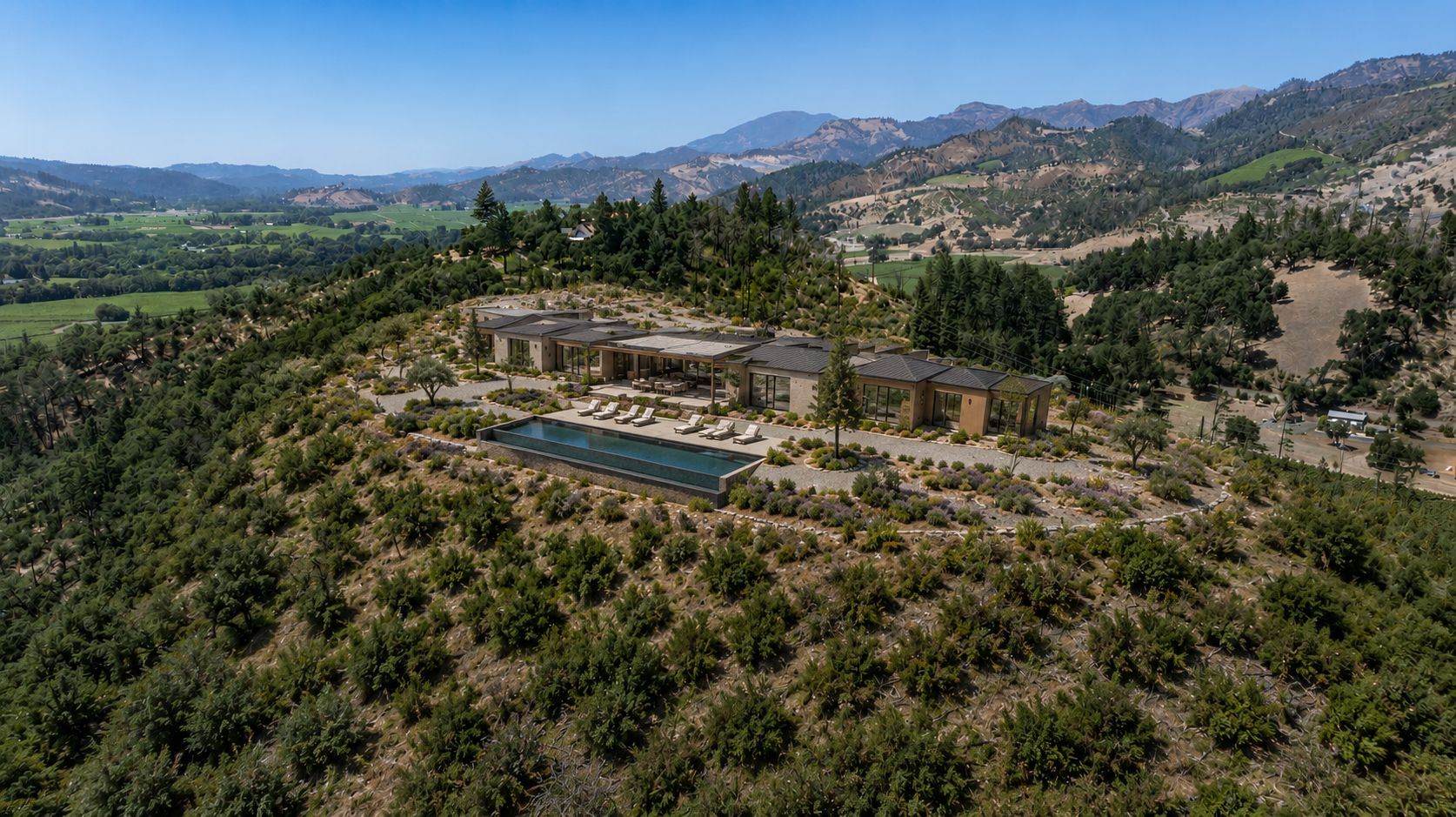 Conceptual rendering of an estate on the plateau, viewed from the northeast